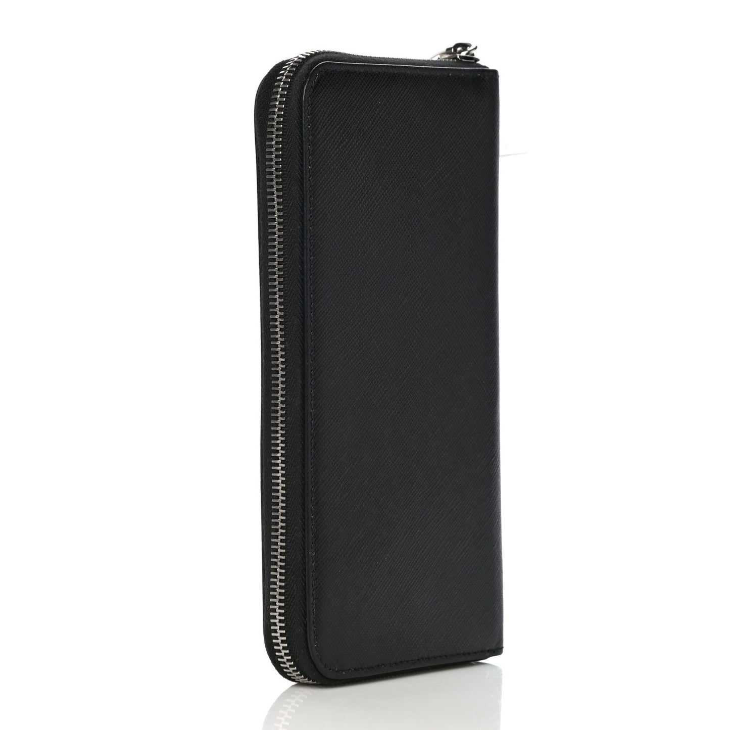 Saffiano Zip Around Portfolio Wallet Black Rosso