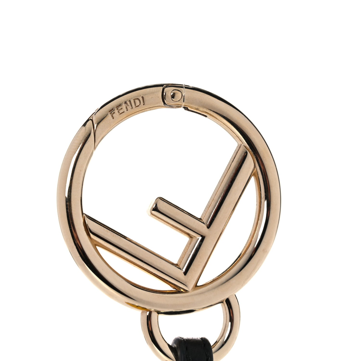 Fendi Shiny Nappa Zucca Pearl Fringe F is Fendi Space Monkey Bag Charm Sunflower Burro Tobacco 4 of 5