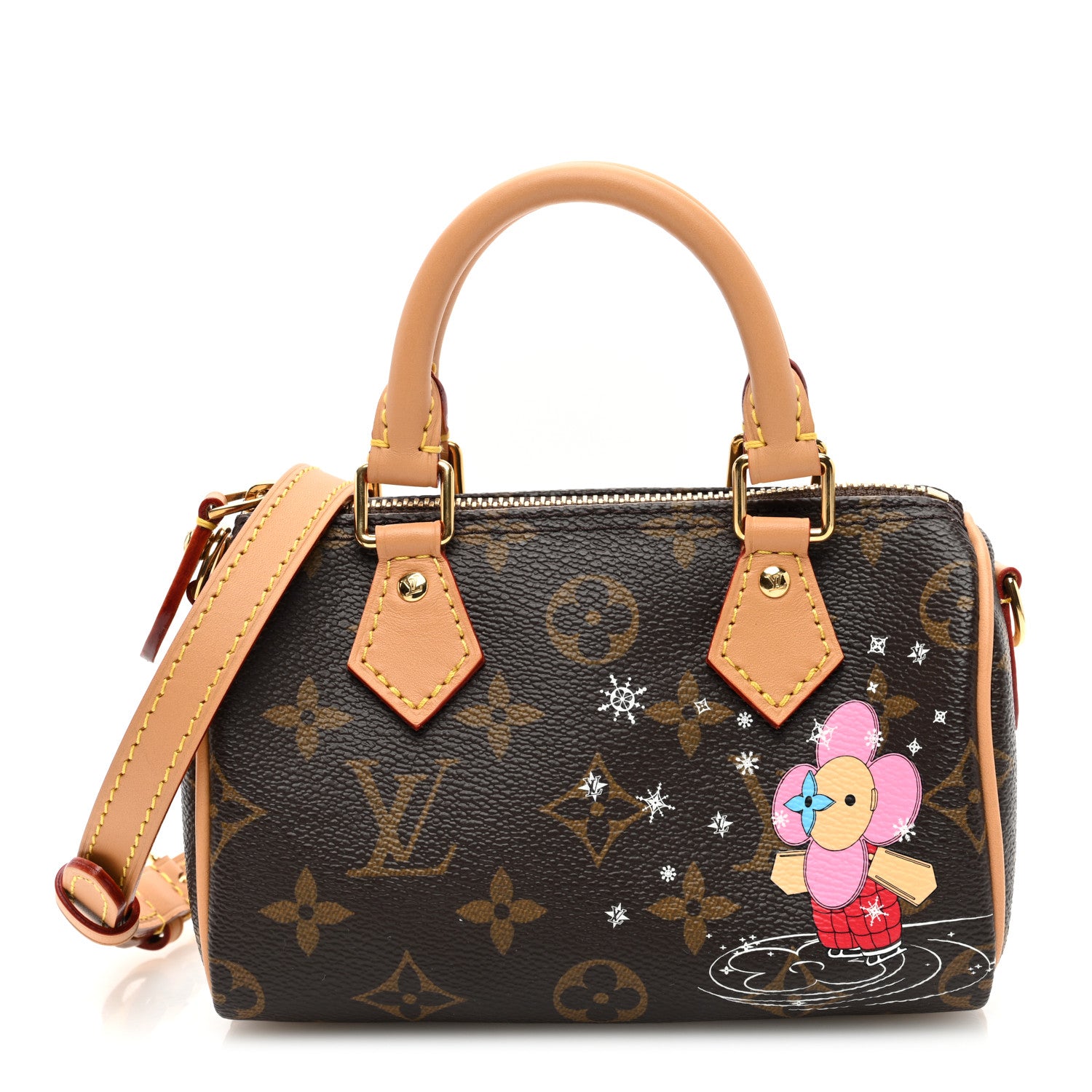 Louis Vuitton Monogram Vivienne Ice Skating Nano Speedy Bandouliere Pink 1 of 9