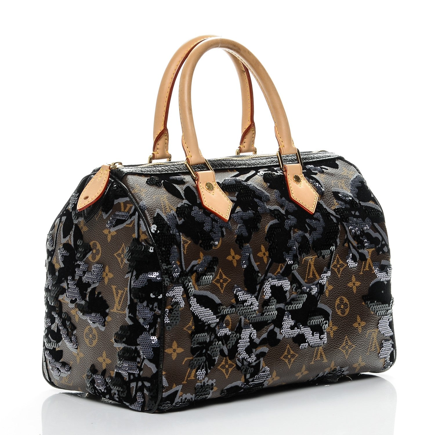 Louis Vuitton Monogram Fleur De Jais Sequins Speedy 30 3 of 9