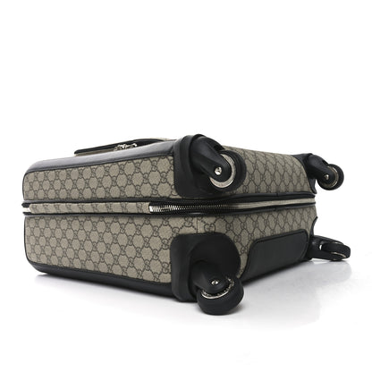 Gucci GG Supreme Monogram Calfskin Carry On Trolley Beige Ebony Black 3 of 9