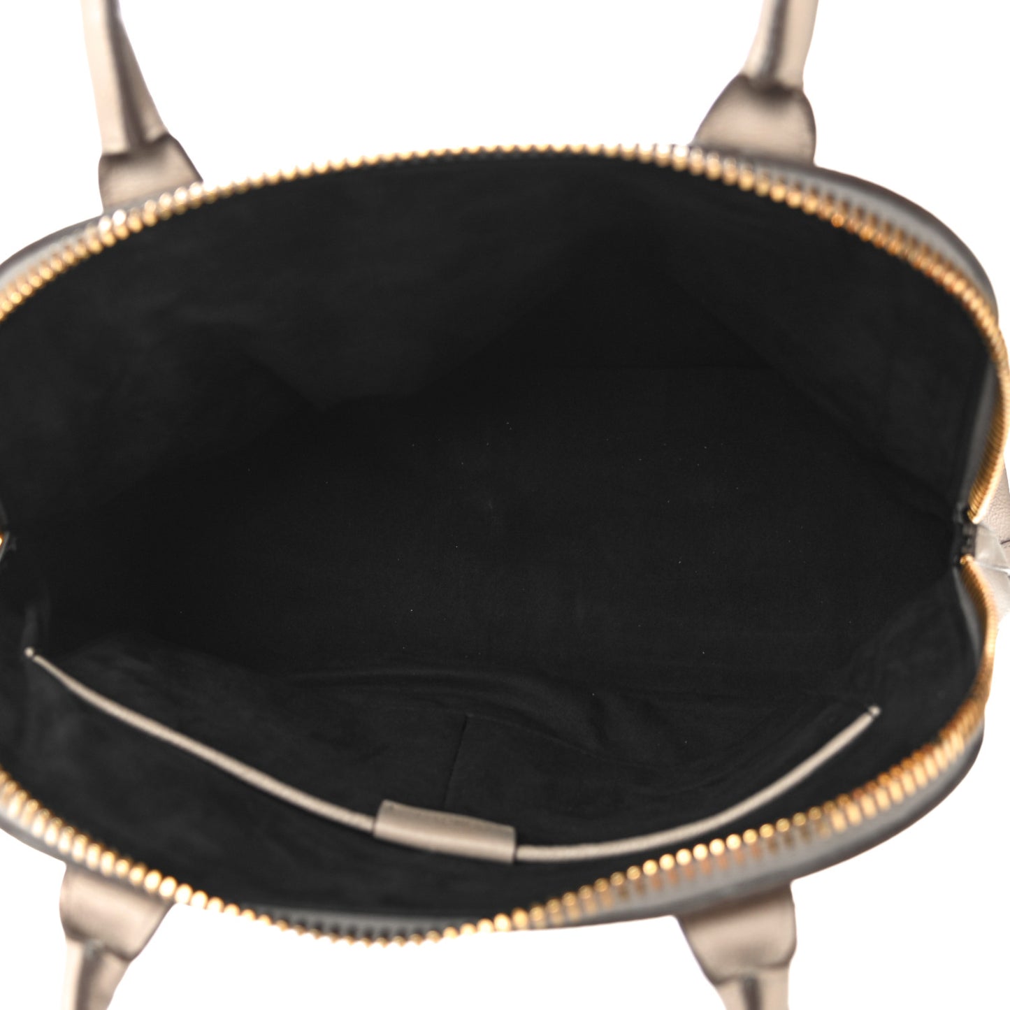 Pebbled Calfskin Medium Alix Dome Bag Taupe