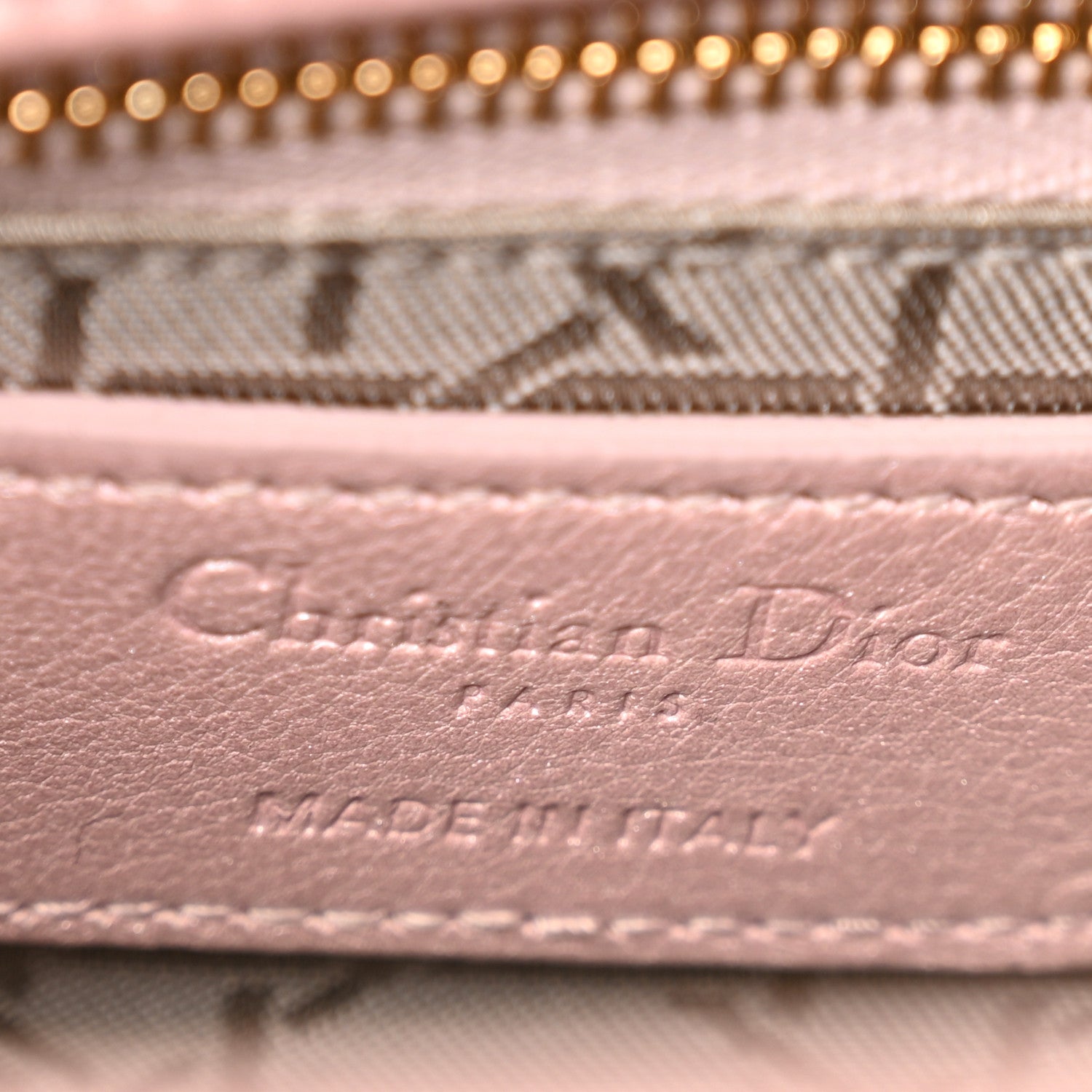 Christian Dior Metallic Lambskin Cannage Mini Lady Dior Lotus 6 of 13