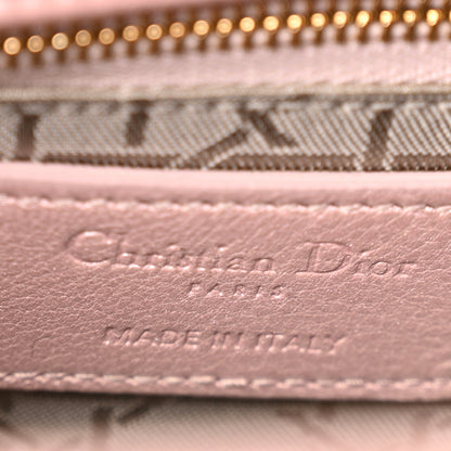 Christian Dior Metallic Lambskin Cannage Mini Lady Dior Lotus 6 of 13
