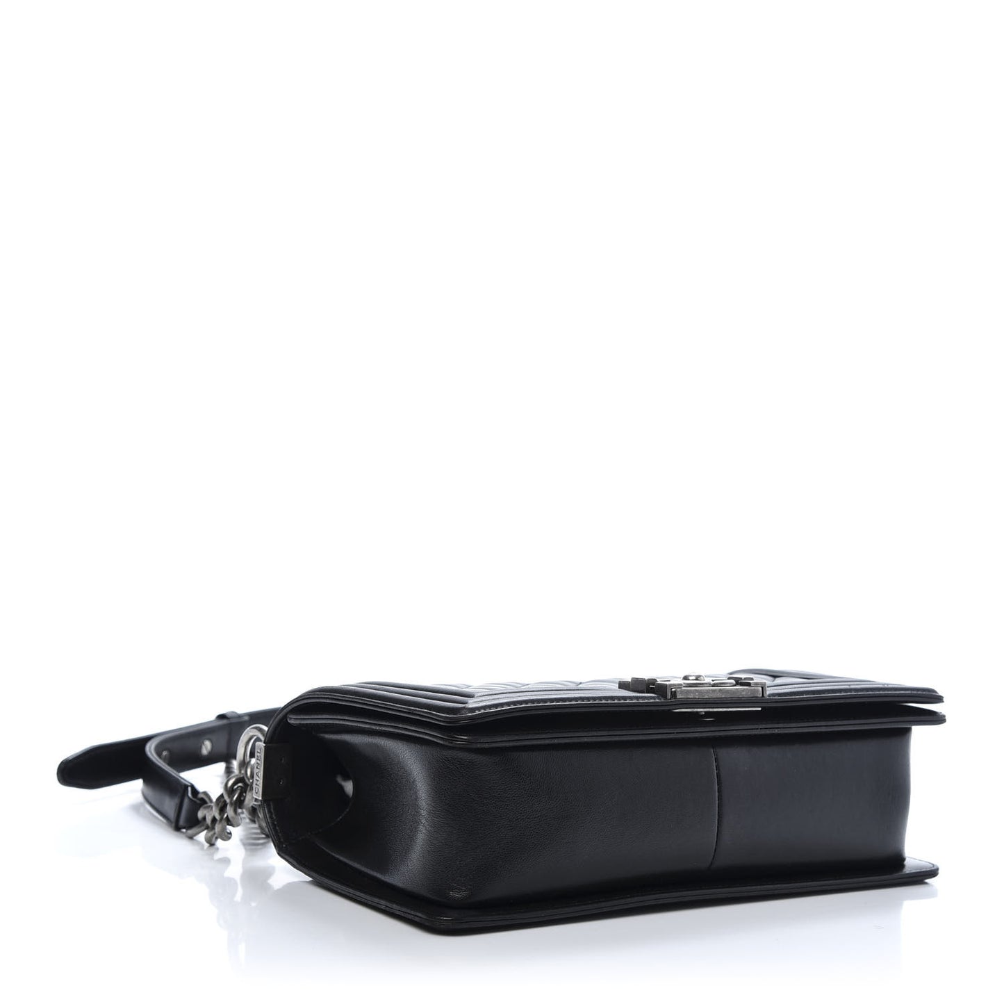 Calfskin Quilted Medium Boy Flap Black
