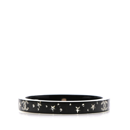Chanel Resin Crystal CC Bangle Black 1 of 4