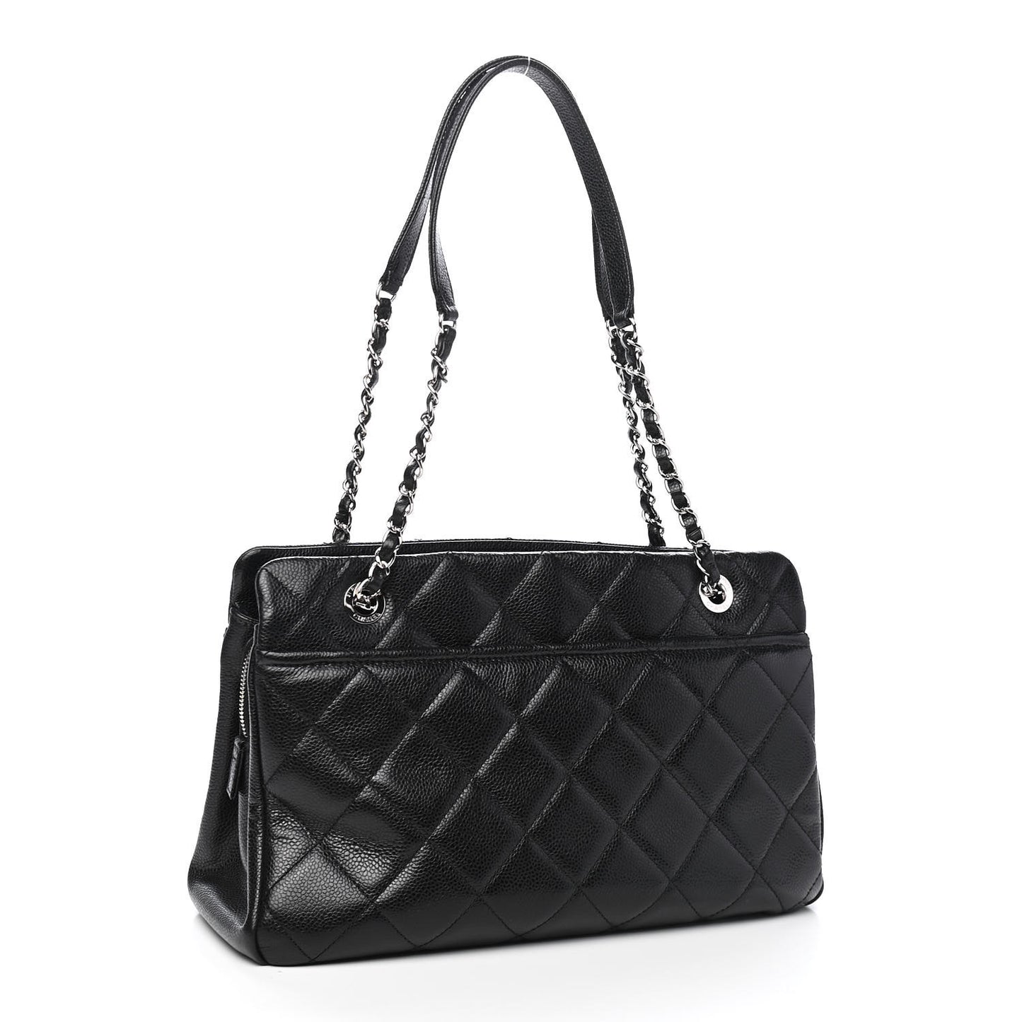 Caviar Quilted Timeless CC Soft Tote Black