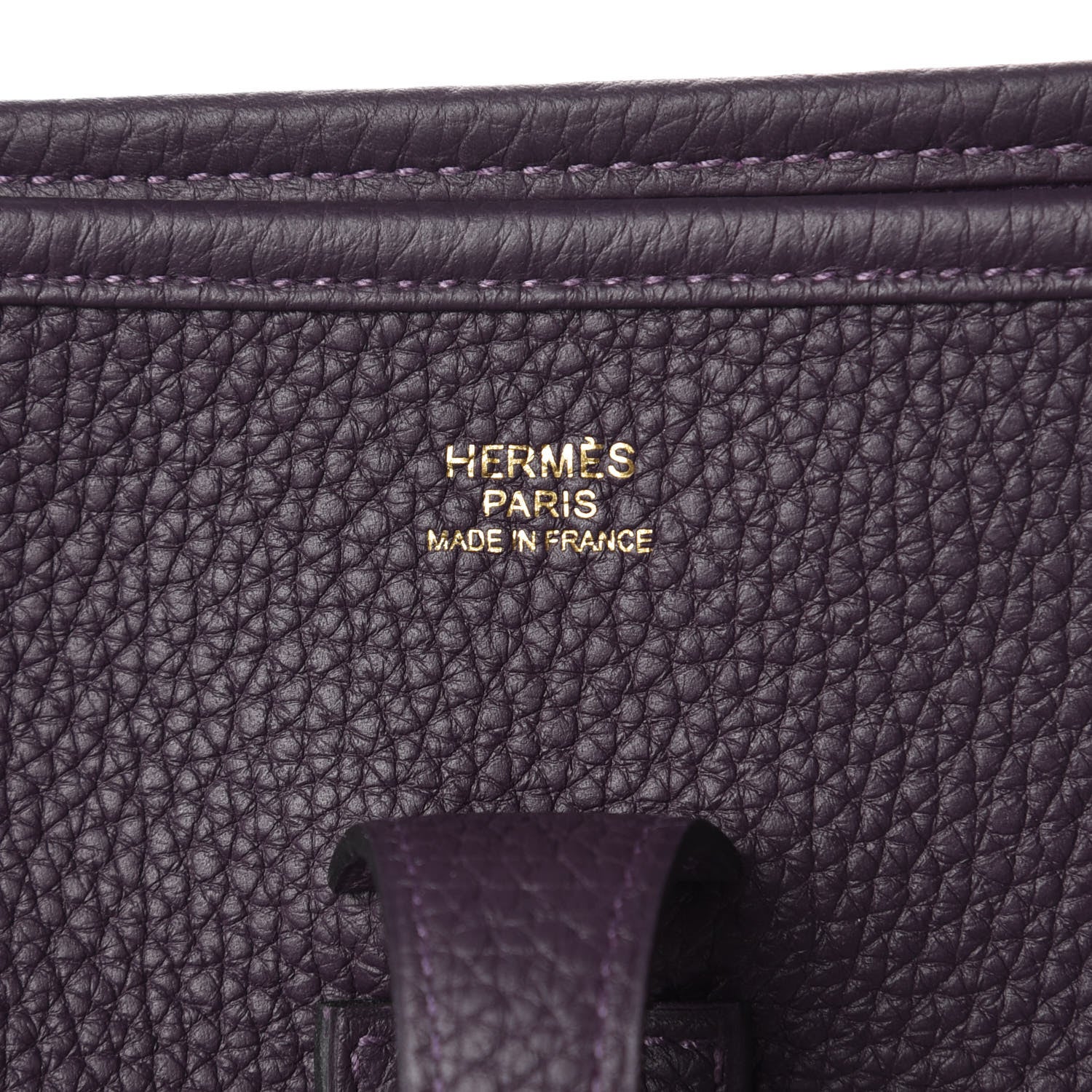 Hermes Taurillon Clemence Evelyne III PM Raisin 6 of 8