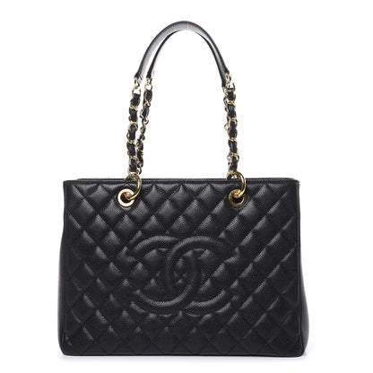 Chanel Caviar Quilted Grand Shopping Tote GST Black 1 of 9