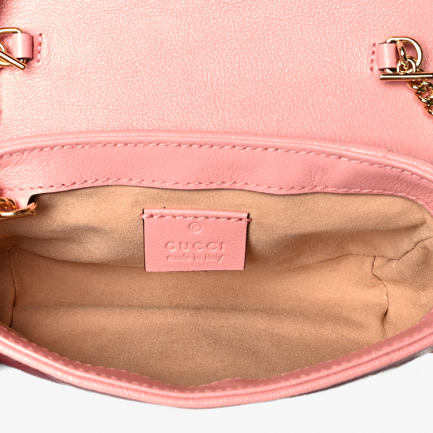 Gucci Azalea Calfskin Enamel Matelasse Diagonal Super Mini Torchon GG Marmont Shoulder Bag New Cherry Red Wild Rose 6 of 12