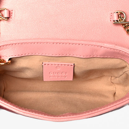 Gucci Azalea Calfskin Enamel Matelasse Diagonal Super Mini Torchon GG Marmont Shoulder Bag New Cherry Red Wild Rose 6 of 12