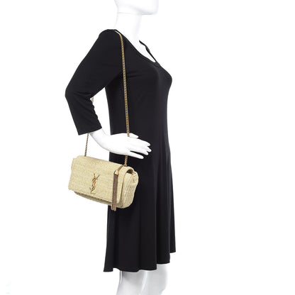Saint Laurent Raffia Medium Monogram Kate Satchel Naturale 2 of 15