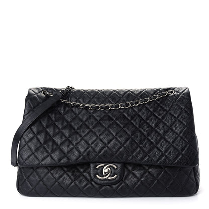 Chanel Calfskin Quilted XXL Travel Flap Bag Black 1 of 9