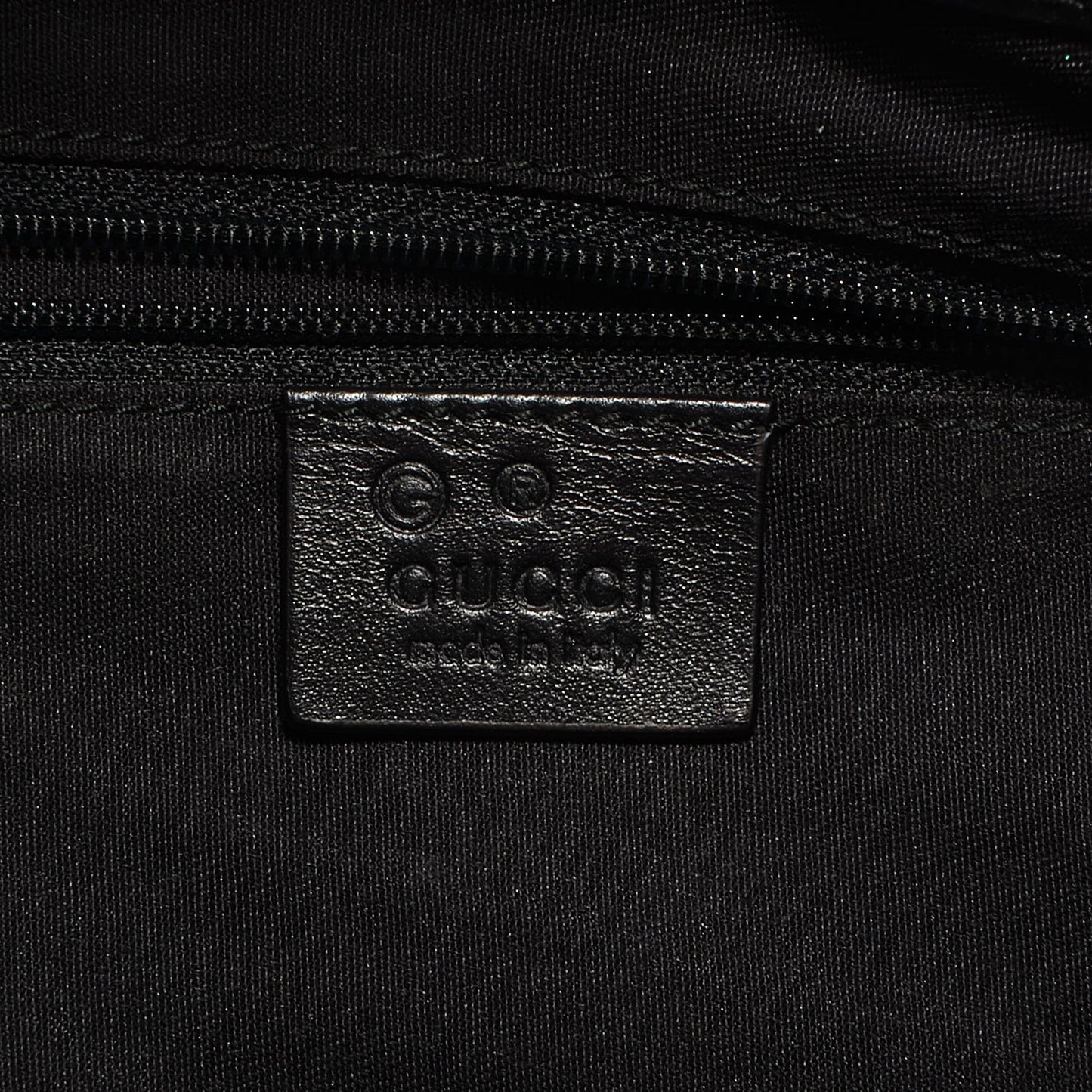 Crystal Monogram Half Moon Hobo Black
