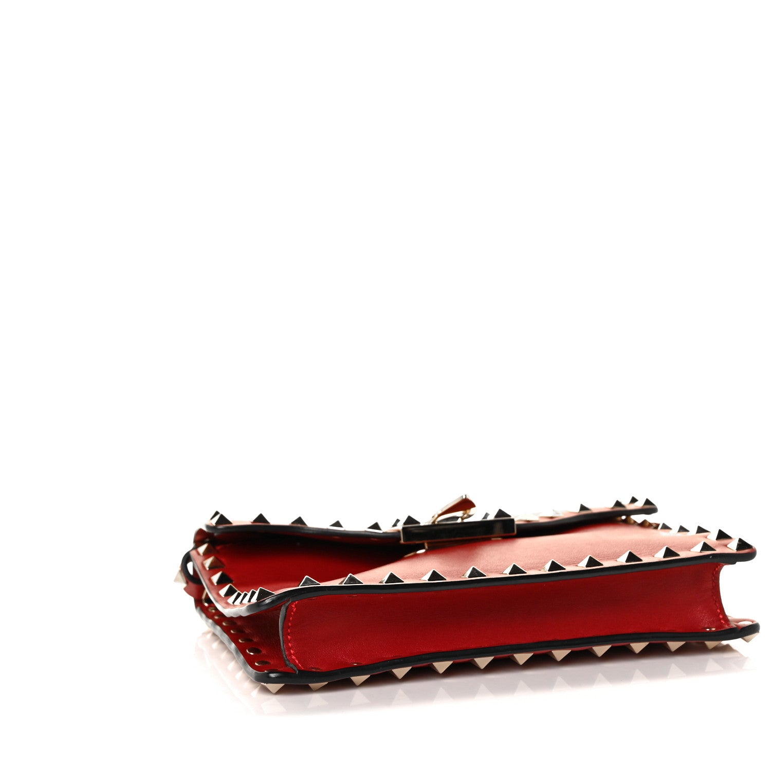 Valentino Garavani Vitello Rockstud Shoulder Flap Bag Rosso Valentino 4 of 8