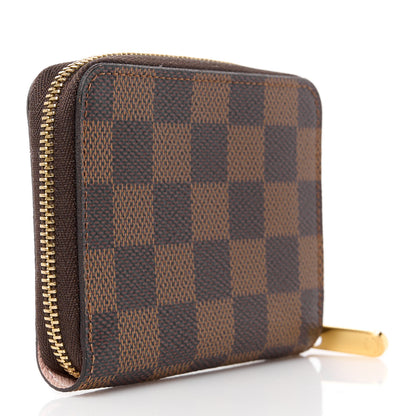 Louis Vuitton Damier Ebene Zippy Coin Purse Rose Ballerine 3 of 10