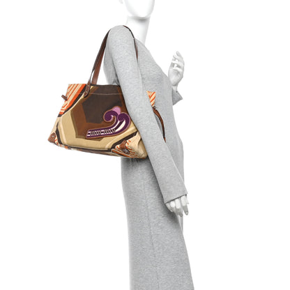 Miu Miu Canvas Shopping Tote Militaire Multicolor 2 of 15