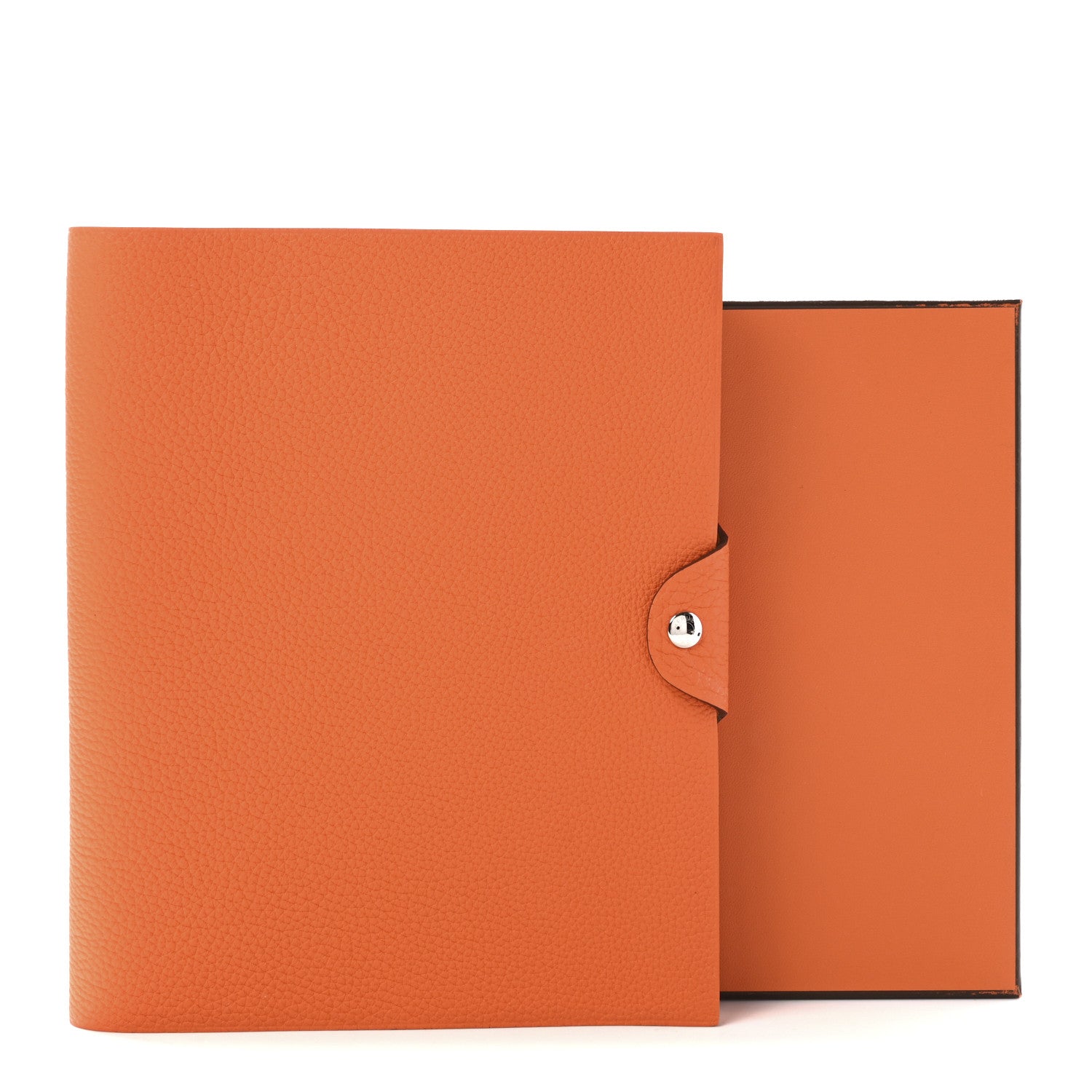 Hermes Togo Ulysse MM Notebook Cover Orange Minium 9 of 9