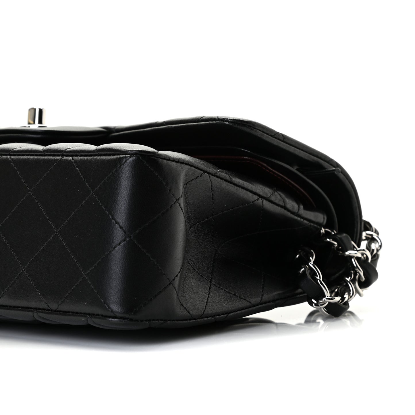 Lambskin Quilted Small Double Flap Black
