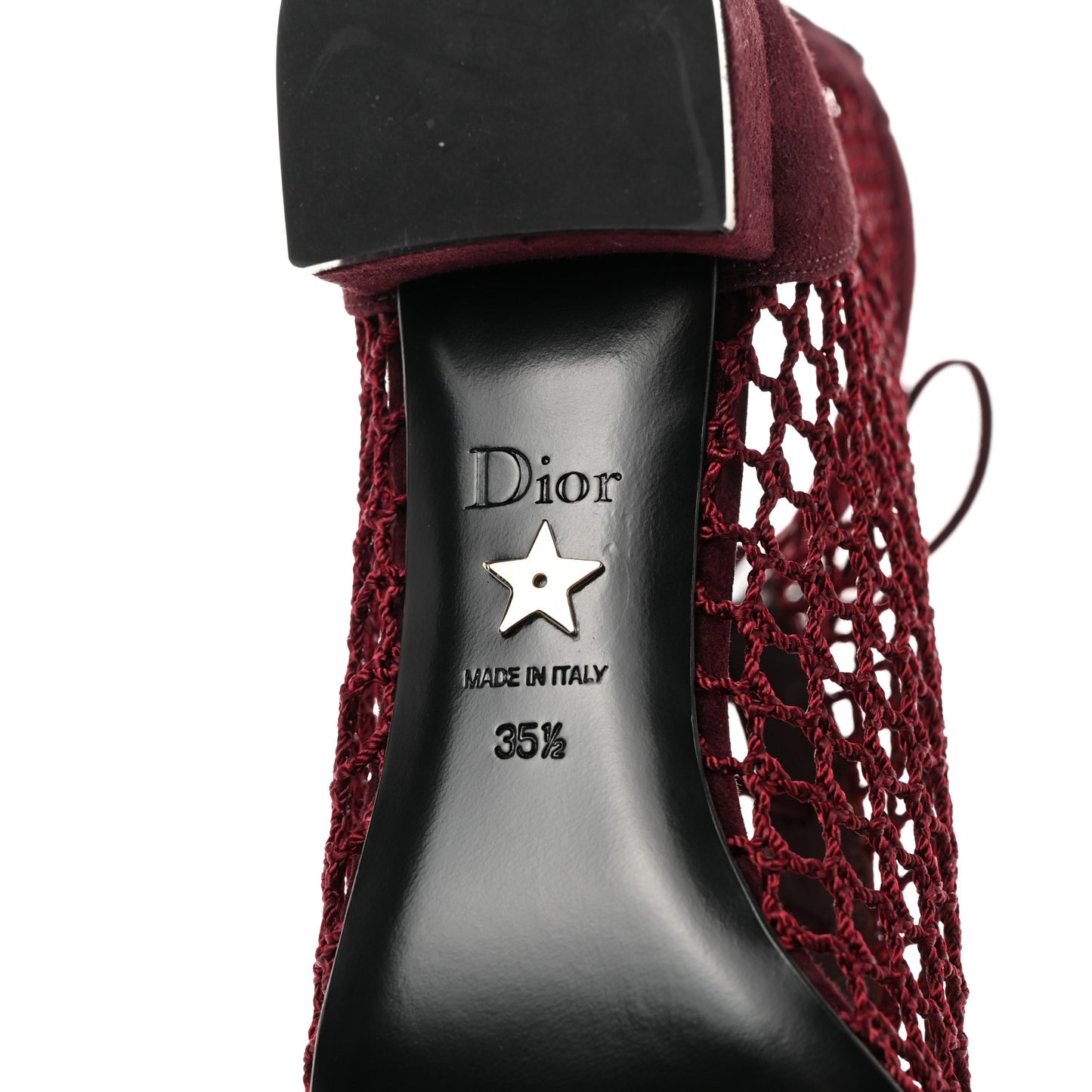 Suede Resille Naughtily-D 30mm Ankle Boots 35.5 Rouge Noir