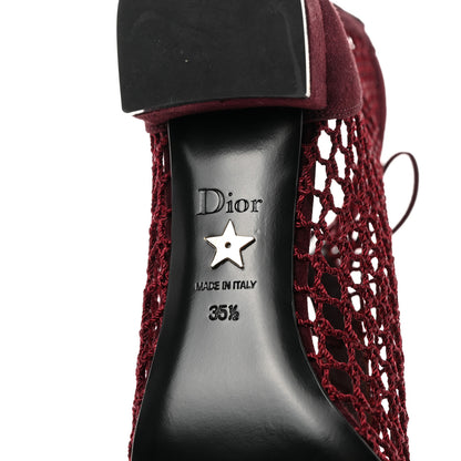 Christian Dior Suede Resille Naughtily-D 30mm Ankle Boots 35.5 Rouge Noir 8 of 8