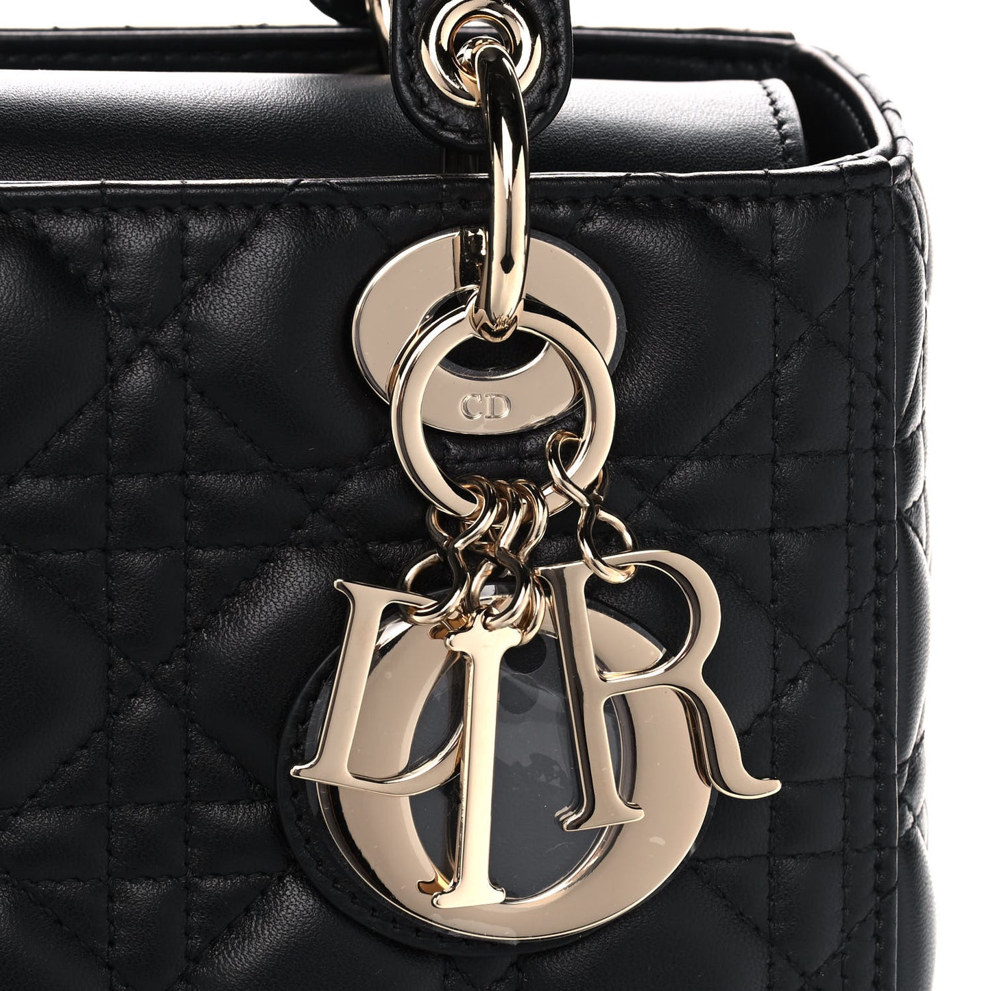 Lambskin Cannage Medium Lady Dior Black