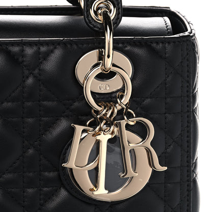 Christian Dior Lambskin Cannage Medium Lady Dior Black 8 of 14