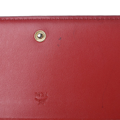 MCM Visetos Continental Flap Wallet Red 9 of 11