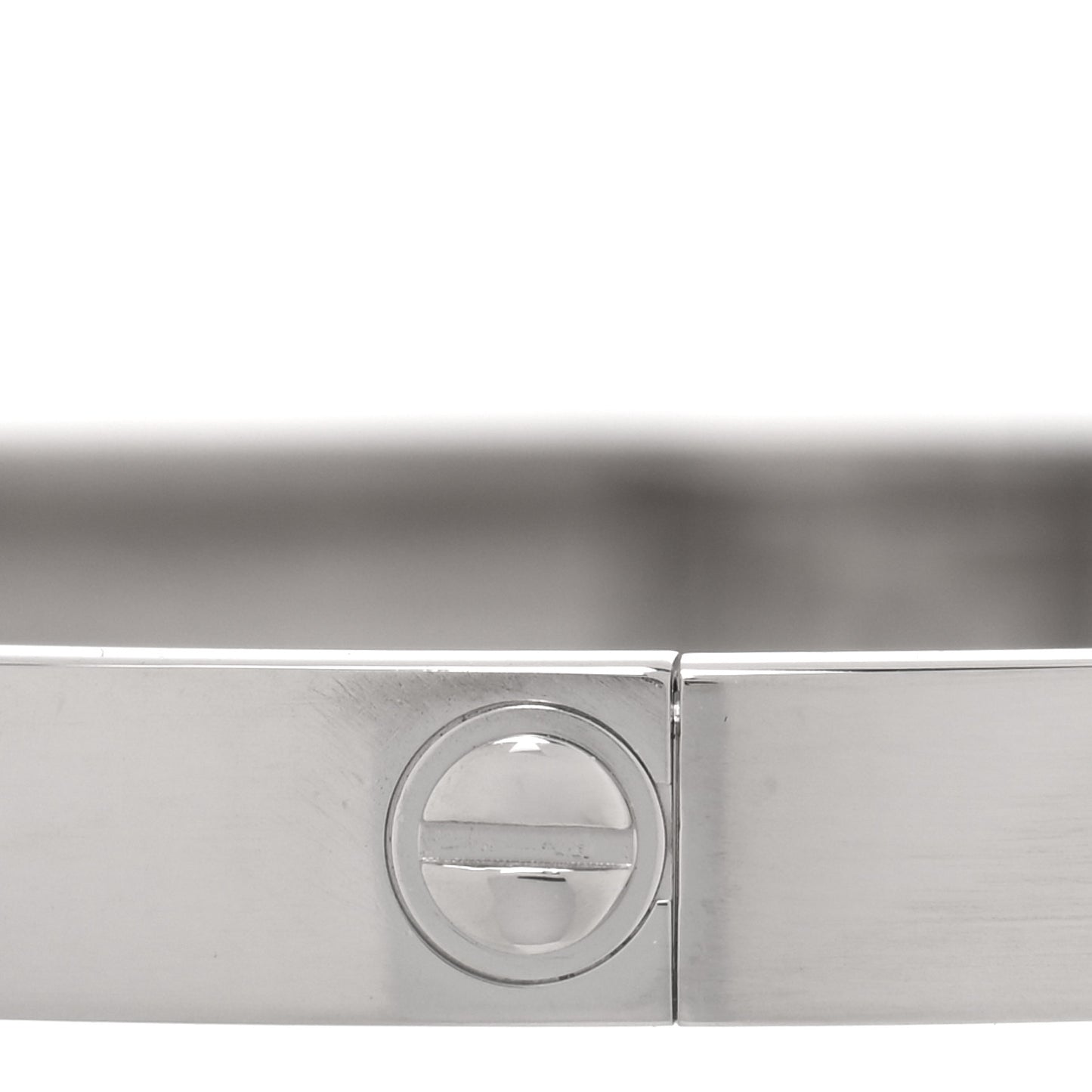18K White Gold Medium LOVE Bracelet 17