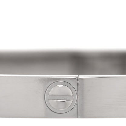 Cartier 18K White Gold Medium LOVE Bracelet 17 5 of 7