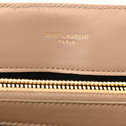 Saint Laurent Calfskin Y Quilted Monogram Medium Loulou Chain Satchel Dark Latte 7 of 9