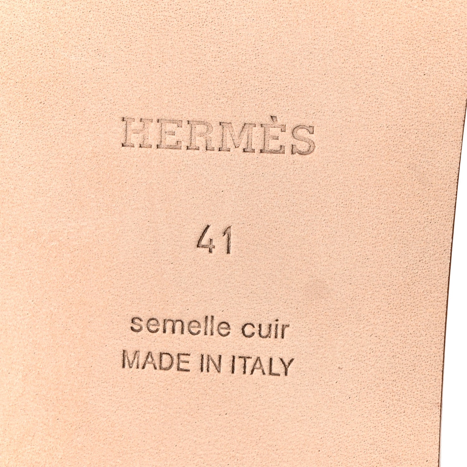 Hermes Box Calfskin Oran Sandals 41 Gold 7 of 9