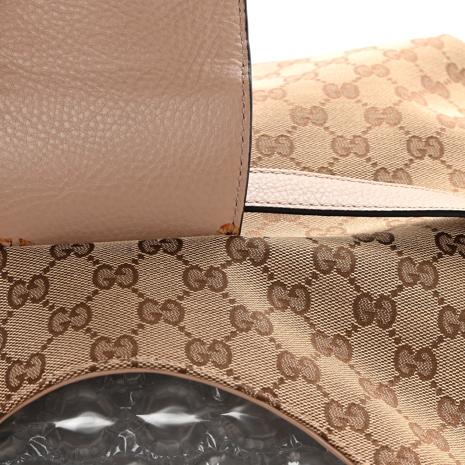 Gucci Monogram Web Medium Dressage Hobo Beige 12 of 13