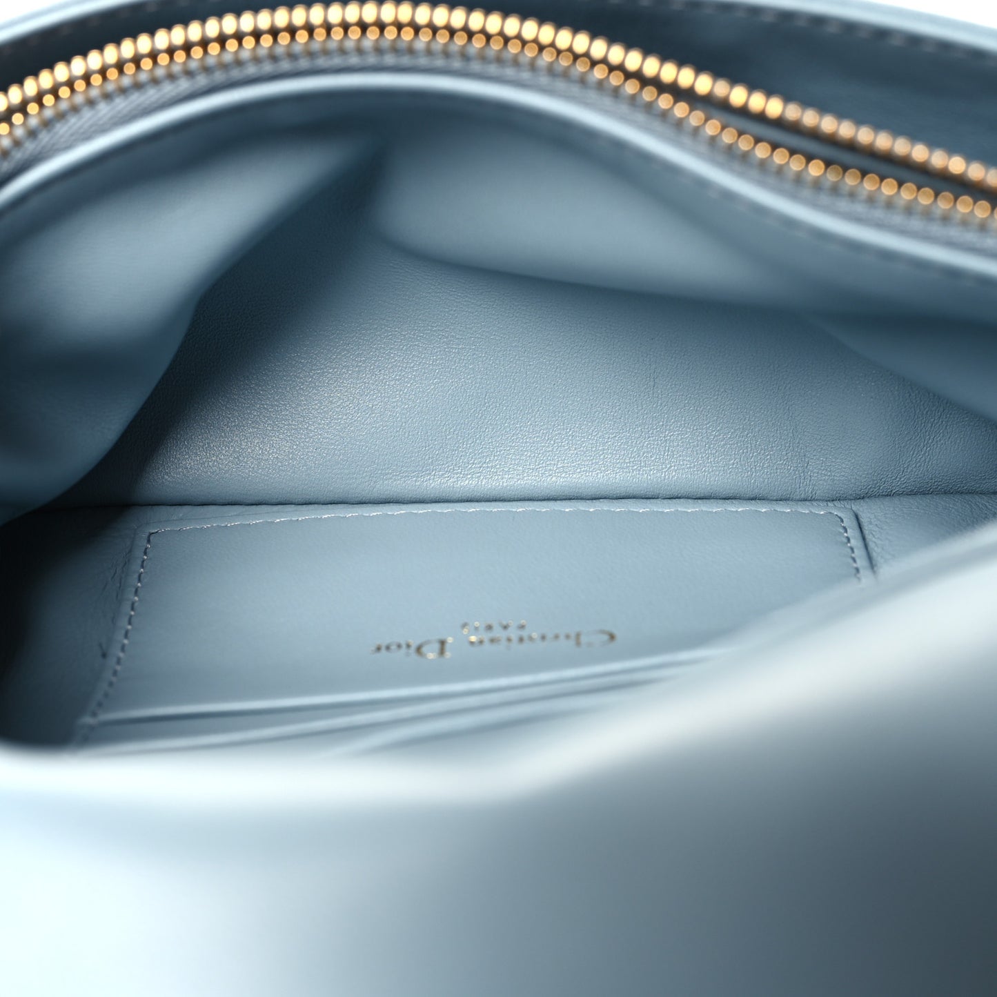 Calfskin Macrocannage Mini Caro Bag Bracing Blue