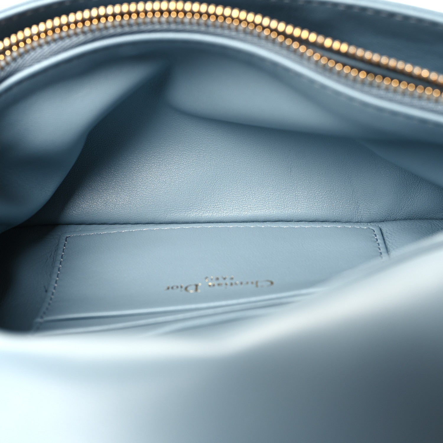 Christian Dior Calfskin Macrocannage Mini Caro Bag Bracing Blue 6 of 11