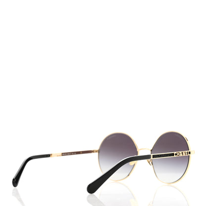 Chanel Round Sunglasses 4269 Black and Gold 4 of 6