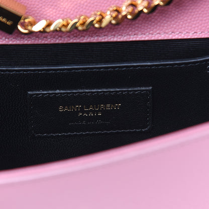 Saint Laurent Grain De Poudre Small Classic Monogram Kate Satchel Old Rose 6 of 9