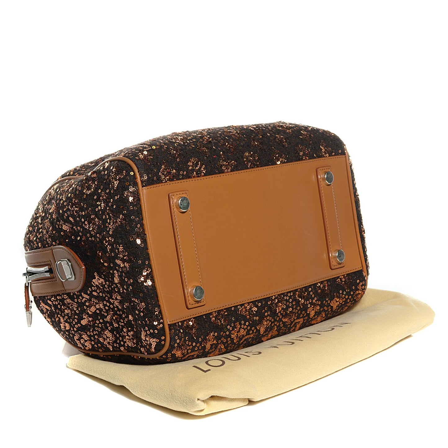 Sequin Monogram Sunshine Express Speedy Gold