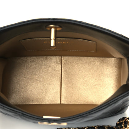 Chanel Lambskin Quilted Small Pearl Crush Hobo Black 5 of 7