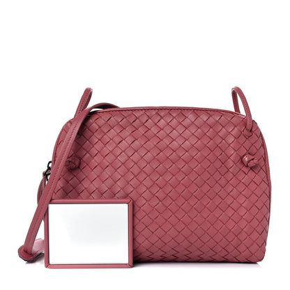 Bottega Veneta Nappa Intrecciato Nodini Crossbody Messenger Rose Pink 1 of 16