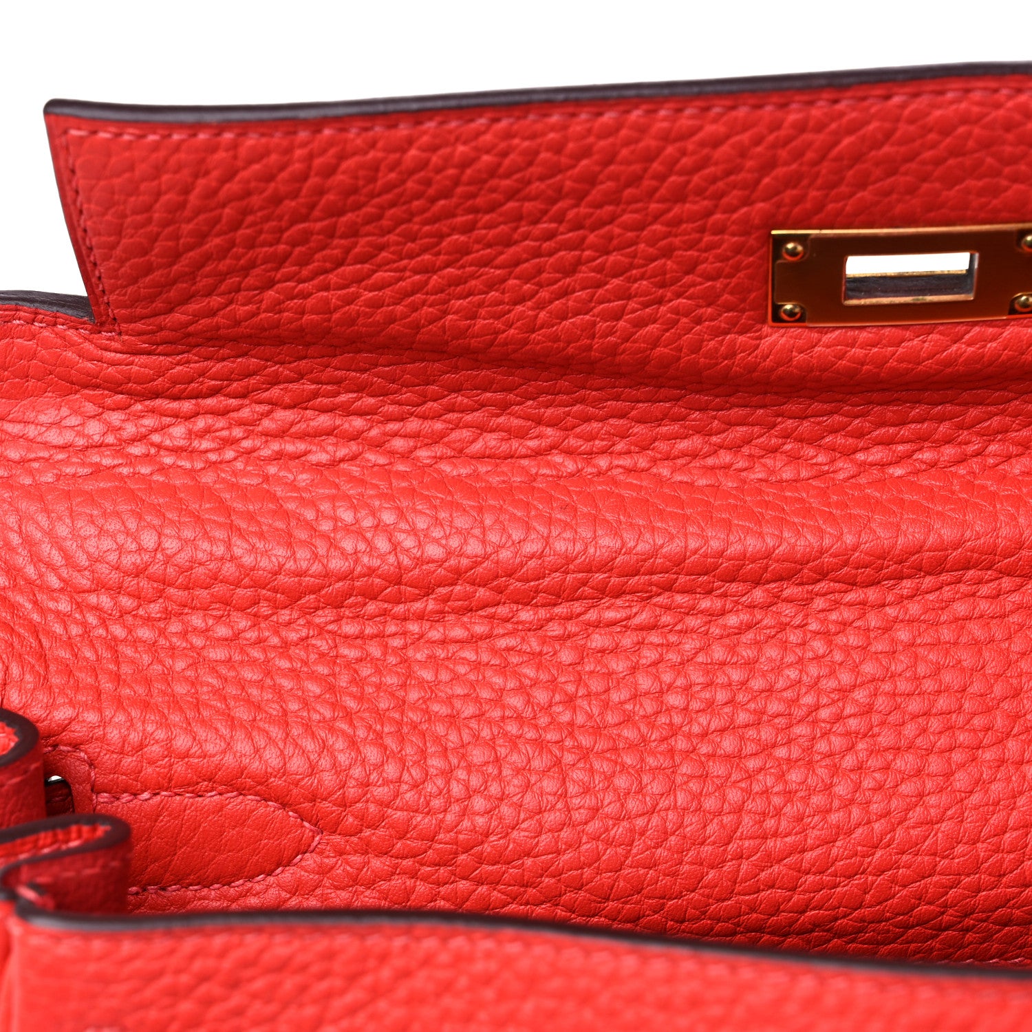 Hermes Taurillon Clemence Kelly Retourne 28 Rouge Pivoine 13 of 17