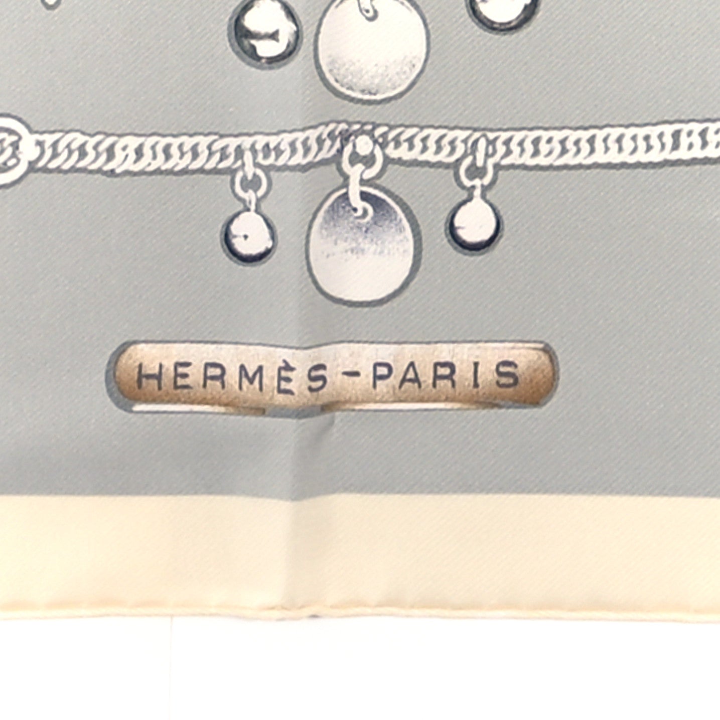 Silk Le Tresor De Medor Scarf 90 Ivory Gris Perle