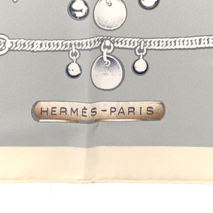 Hermes Silk Le Tresor De Medor Scarf 90 Ivory Gris Perle 3 of 4