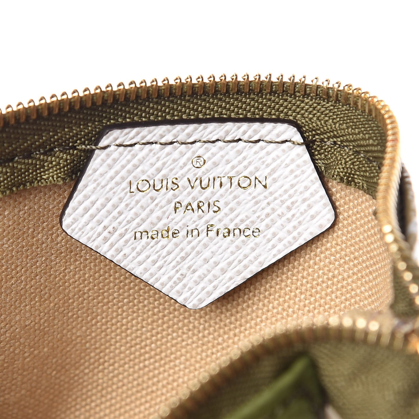 Monogram Giant Micro Pochette Accessories Kaki White