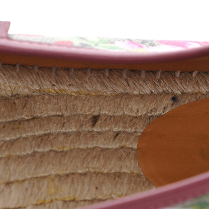 Gucci GG Supreme Monogram Blooms Espadrilles 39 Beige Multicolor Dry Rose 9 of 10