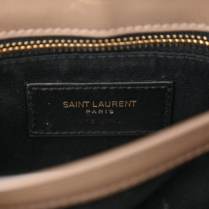 Saint Laurent Calfskin Y Quilted Monogram Toy Loulou Crossbody Bag Taupe 6 of 10