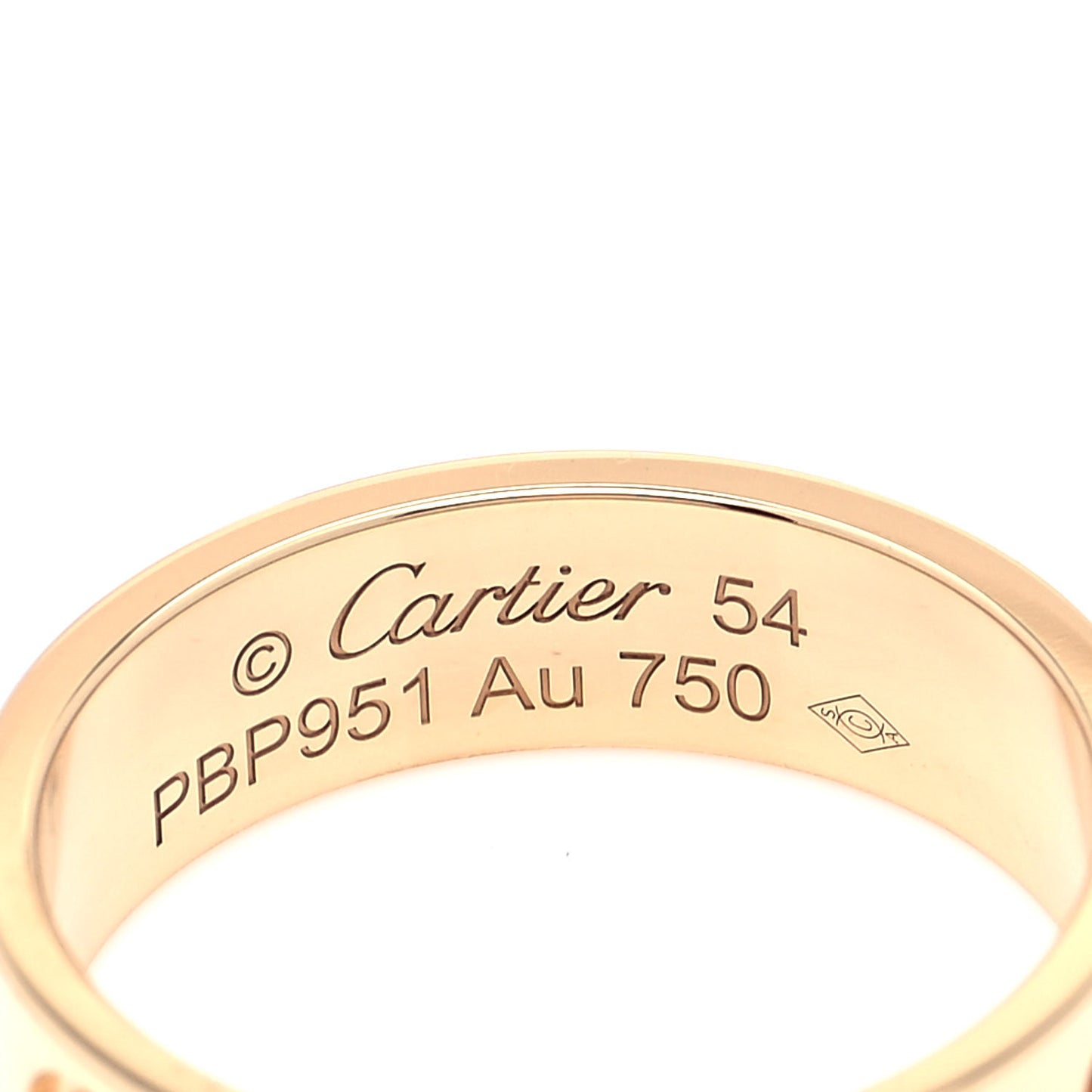 18K Yellow Gold 5.5mm LOVE Ring 54 7