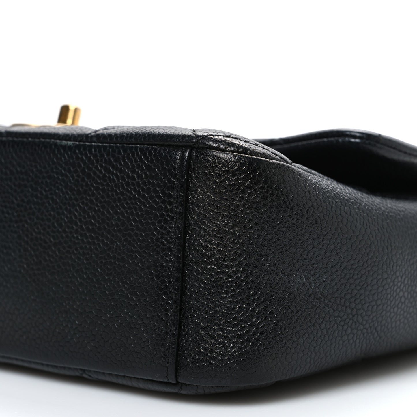 Caviar Quilted Chain Soul Flap Black