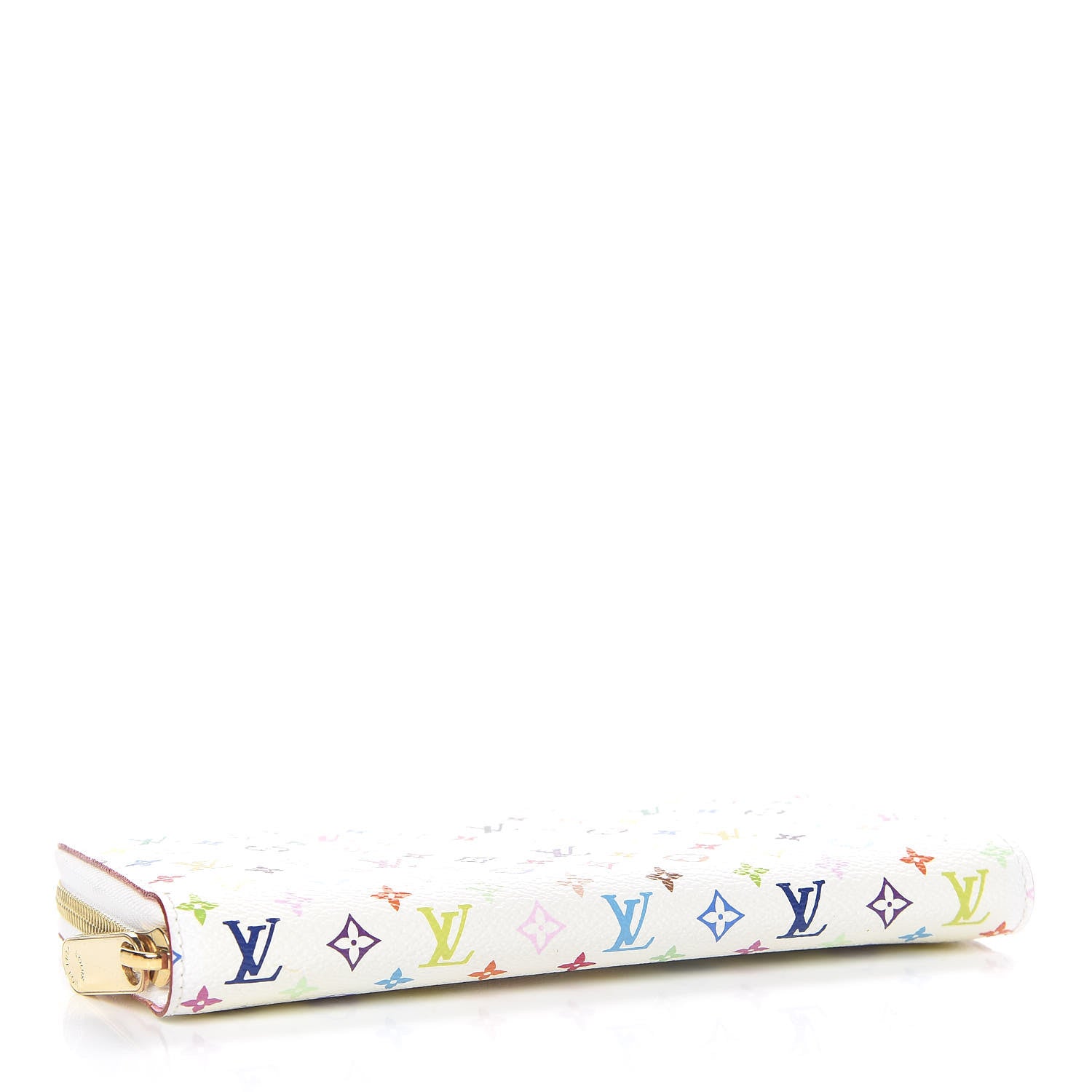 Louis Vuitton Monogram Multicolor Zippy Wallet White Litchi 4 of 7