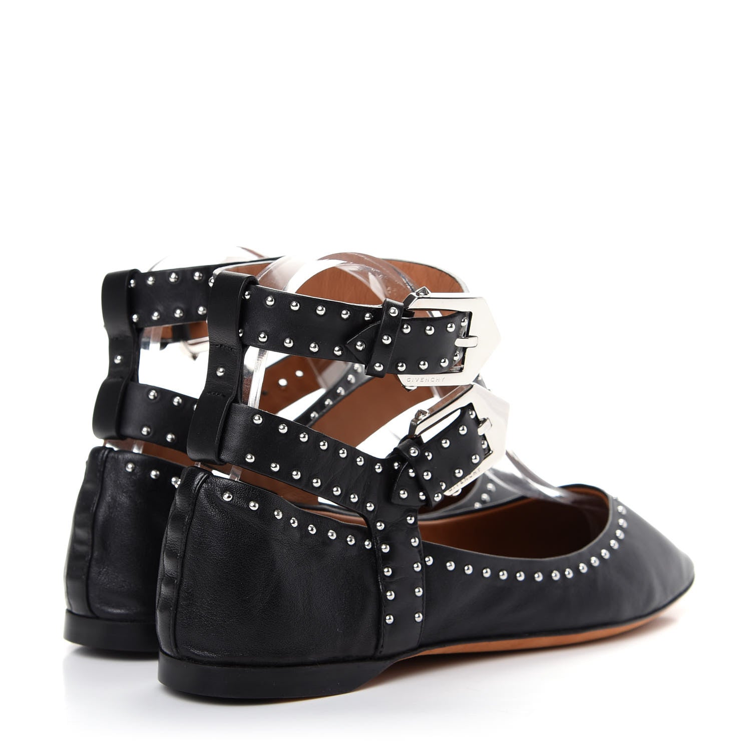 Givenchy Calfskin Studded Elegant Ballet Flat 37 Black 4 of 11